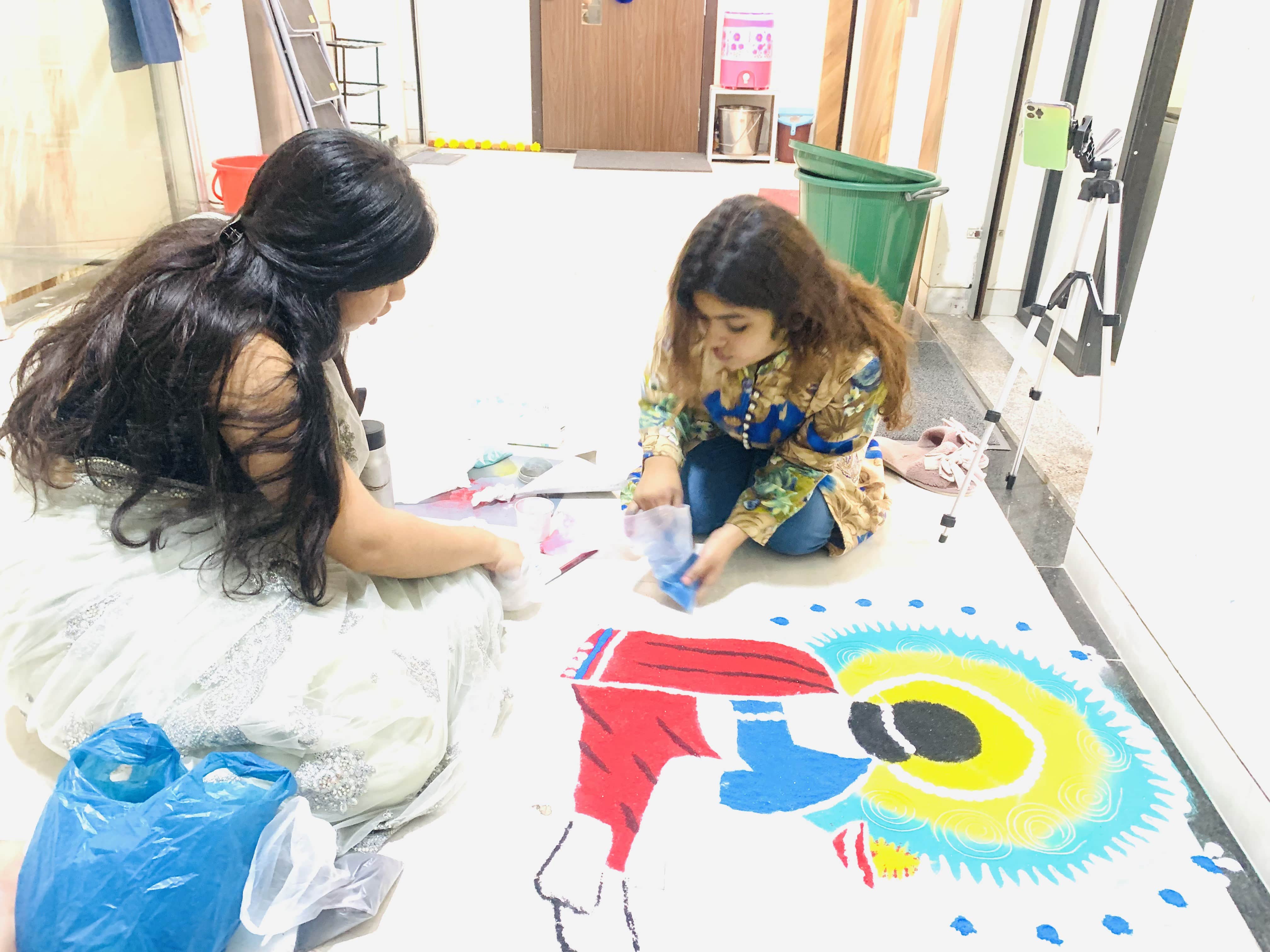 rangoli making